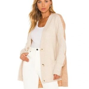 BB Dakota by Steve Madden Study Date Two-Tone Cardigan in Light Camel